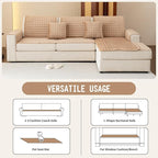 Velvet Couch Covers for Dogs, Dog Sectional Couch Covers, Pet Couchs Cover for 2-3 Seater, Couchs Protector for Dogs, Sectional Sofa Cover for Pet Washable(1PC,Khaki,27.6"×70.9")