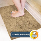 Muddy Mat® | Super Absorbent Door Mat Indoor, Microfiber Quick Dry Chenille Entryway Rug, Non-Slip Front Door Mat, Indoor Mats for Entryway, Machine Washable Pet Rug, Beige 24"x36"
