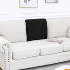 Smiry Printed Couch Cushion Covers, Stretch Soft Couch Covers for Sofa, Washable Non-Slip Sofa Slipcover Furniture Protector for Indoor and Outdoor (Backrest M, Black)