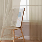 OWENIE Sheer Curtains 63 inch Length 2 Panels Set, Light Weight Soft Solid Light Filtering Fimly Sheer Curtains for Bedroom/Living Room/Dining Room/Nursery, Rod Pocket Window Treatments, 42Wx63L inch