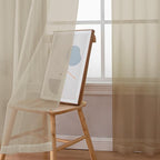 OWENIE Sheer Curtains 72 Inches Long for Bedroom Living Room, Rod Pocket Fimly Solid French Door Curtains Set of 2, Elegant Taupe Voile Curtains Panels Window Treatments, 42" Width