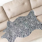 Faux Fur Zebra Animal Print Rug Perfect Throw Area Rug Carpet Floor Mat for Office/Kids Room/Under Tables/Smaller Area 3.6x2.3 feet
