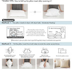 MIULEE 26x26 Inches Pillow Inserts Pack of 2, Decorative Throw Pillow Inserts for Couch