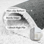 9x12 Ft Extra Large Shag Rugs for Living Room, Ultra Soft Fluffy Furry Area Rugs for Bedroom Indoor Floor, Aesthetic Carpet for Kids Home Decor (White)