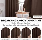 Deconovo Blackout Curtains, Thermal Insulated, W52 x L84 2 Panels, Back Tab, Machine Washable, Room-Darkening Drapes for Bedroom/Living Room Chocolate