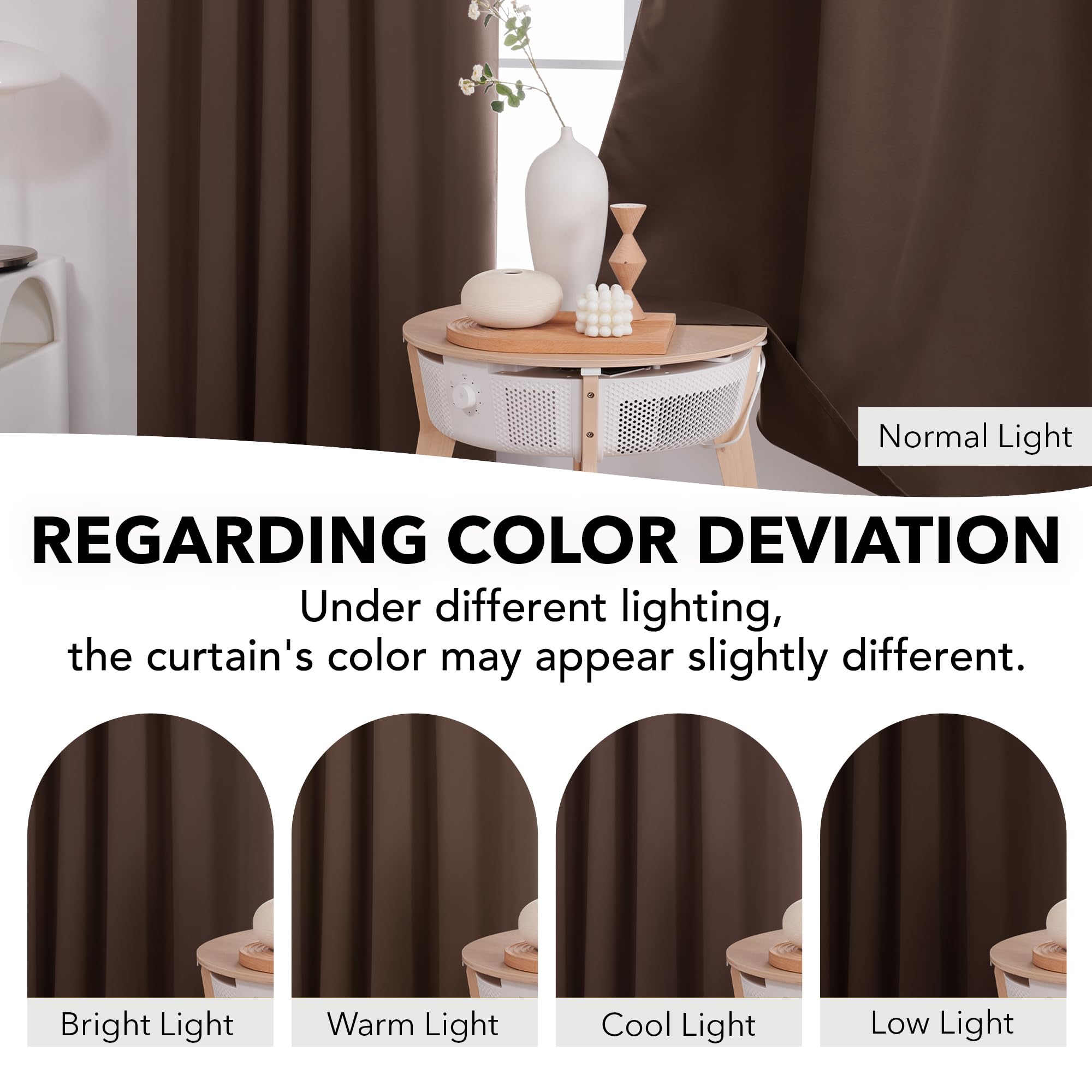Deconovo Blackout Curtains for Bedroom, Living Room Curtains 84 Inches Long