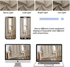Simplebrand Ava Biscotti Beige Blackout Curtains for Bedroom 96 Inches Long 2 Panels, Solid Thermal Insulated, Energy Saving Nursery Window Treatment Curtains Blackout Drapes, W40 x L96 Inch