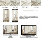 Simplebrand Ava Ivory Short Light Filtering Curtains for Bedroom 54 Inches Long 2 Panels Set, Solid Thermal Insulated, Energy Saving Window Treatment Curtains Light Filtering Drapes, W40 x L54 Inch