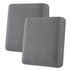 H.VERSAILTEX Super Stretch Individual Seat Cushion Covers Sofa Couch Slipcover Sets Thick Jacquard Textured Twill Fabric (2 Piece Medium Covers, Grey)