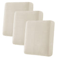 H.VERSAILTEX Super Stretch Individual Seat Cushion Cover Sofa Covers Couch Cushion Covers Slipcover Sets Thick Jacquard Textured Twill Fabric (3 Piece Sofa Cushion Covers, Natural)