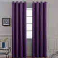 Yakamok Room Darkening Curtains 52x84 inch Length Purple-Living Room