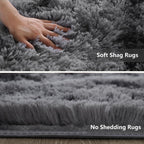 10X14 Large Area Rugs for Living Room Bedroom,Big Shag Rug for Bedroom Dorm,Soft Fluffy Indoor Carpet Plush Rugs for Living Room Home Decor(Mottling Black, 10X14 Feet)
