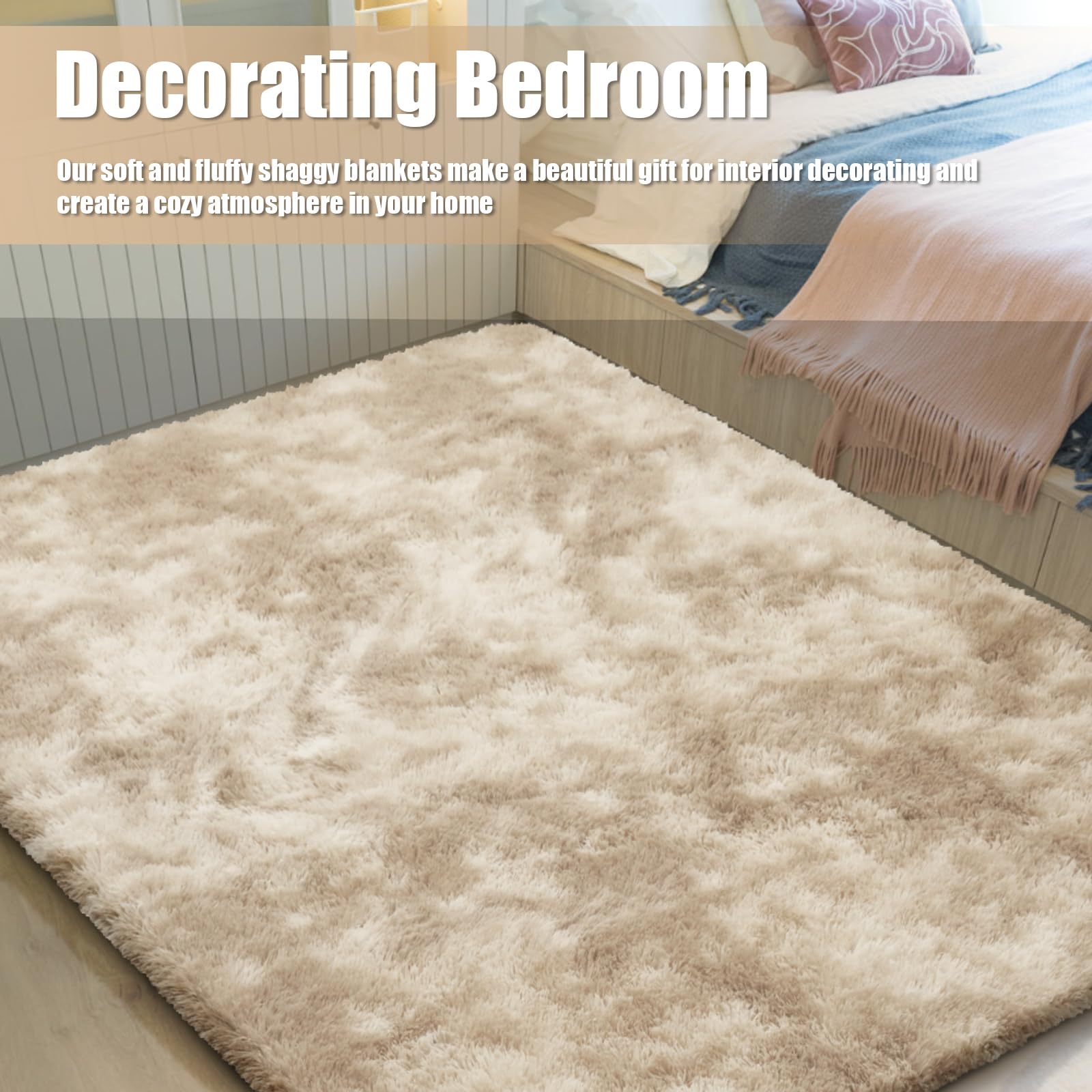 9x12 Fluffy Area Rugs for Living Room Bedroom,Large Fuzzy Shag Area Rug