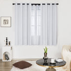 Deconovo Living Room Curtains 45 Inches Long, Blackout Curtains for Bedroom