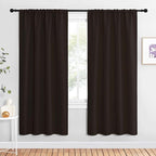 NICETOWN Blackout Curtains for Living Curtains, Toffee Brown, 2 Panels, 42 by 72, Room Darkening Window Curtain Panels, Easy-Care Solid Thermal Insulated Draperies/Drapes for Daughter Room