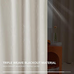 Deconovo Living Room Curtains 45 Inches Long, Blackout Curtains for Bedroom