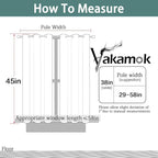 Yakamok Light Gray Blackout Curtains Light Blocking Thermal Insulated Window Panels,Solid Grommet Top Drapes for Bedroom(38x45 Inch, Light Grey, 2 Panels)