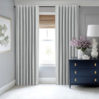 MIULEE 100% Blackout Linen Curtains for Bedroom 42 x 96 Inch Grey 2 Panels