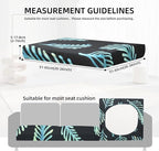 8Pcs Outdoor Cushion Covers, Patio Cushion Covers,Stretch Elastic Slipcovers, Replacement Washable & Reusable Furniture Protector for Patio Couch (Fir-Pattern,Cover Only)