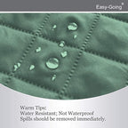 Easy-Going Futon Sofa Slipcover - Reversible Armless Couch Cover - Water Resistant for Pets & Kids (Cyan/Ivory)