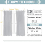 ChrisDowa 100% Blackout Curtains 63 inch Long for Bedroom with Black Liner, 2 Thick Layers Total Blackout Thermal Insulated Grommet Window Curtains 2 Panels Set (Light Beige, 38 x 63 Inch)