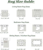 Area Rug 8x10 Washable Rug, Vintage Boho Medallion Rugs Non-Slip Soft Low Pile Large Distressed Rug Indoor Retro Carpet for Living Room Bedroom Dining Room Home Office (Vintage Green, 8'x10')