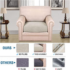 H.VERSAILTEX Stretch Couch Cushion Covers Individual Seat Sofa Chair Slipcovers Cushion Protector Cover Featuring Jacquard Textured Twill Fabric(1 Cushion Chair Cover, Island Fossi)