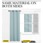 NICETOWN 2 Panels Blackout Curtains, Rod Pocket Thermal Insulated Drapess for Bedroom, Privacy Protection Easy-Care Heavy Duty Curtains for Living Room/Dining Room, W70 x L95 inches, Aqua Green