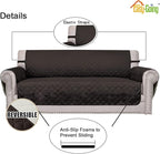 Easy-Going Reversible Couch Cover, Oversized Chair, Chocolate/Ivory
