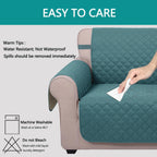 U-NICE HOME Large Sofa Cover Reversible Couch Cover for Dogs, Blue/Beige