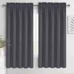 DWCN Wide Blackout Curtains for Bedroom 60 x 63 Inch Long Dark Grey