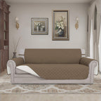 Easy-Going Reversible Couch Cover, 3 Cushion Sofa, Large, Camel/Ivory
