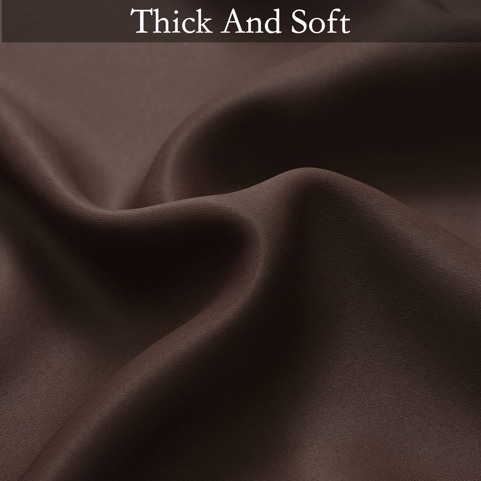 SimpleHome Brown to Grey White Ombre Room Darkening Curtains 84 Inch