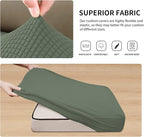 Easy-Going Stretch Individual Chair Couch Cushion Cover Sofa Cushion Furniture Protector Sofa slipcover Soft Flexibility with Elastic Bottom (3-Piece Sofa Cushion Cover, Greyish Green)
