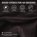 Leather Look Couch Cushion Covers Sofa Seat Slipcovers Sets Couches Furniture Protector for Sectional Armchair Loveseat Pets Kids Stretch Spandex Fabric (3 T-Cushion Sofa, Chocolate)