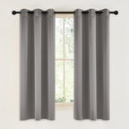 NICETOWN Grey Blackout Curtains for Bedroom 42" Wide x 63" Long 2 Panels