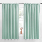 NICETOWN Blackout Curtains for Bedroom, Blackout Curtain Panels, Aqua Blue, 1 Pair, 70 by 63-inch, Window Treatment Energy Saving Thermal Insulated Solid Rod Pocket Blackout Drapes/Draperies
