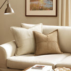 MIULEE Decorative Throw Pillow Covers for Couch 20x20 Inch Brown 2 Pack