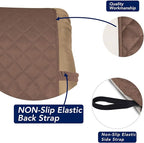PureFit Reversible Quilted Sofa Cover, Water Resistant Slipcover Furniture Protector, Washable Couch Cover with Non Slip and Elastic Straps for Kids, Dogs, Pets (Small Recliner, Brown/Beige)