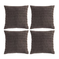Fancy Homi 4 Packs Decorative Throw Pillow Covers for Living Room Couch Bed, Modern Farmhouse Boho Home Décor Accent Cushion Case, 20" x 20", Dark Brown