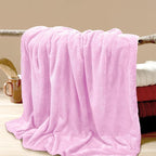 4 Pack Fleece Throw Blankets 50x60 Inches - Oeko-Tex Certified 100, 270 GSM Ultra Soft Plush for Bed, Couch and Cozy Gifts. 3D Waffle Texture, No Shedding No Pilling All Season (Pink)