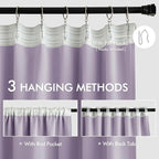 MIULEE Lilac Back Tab Blackout Curtains 90 Inches Long 2 Panels Set for Living Room Bedroom Privacy, Rod Pocket/Pinch Pleat Thermal Insulated Room Darkening Pleated Light Blocking Drapes