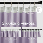 MIULEE Lilac Back Tab Blackout Curtains 52x96 Inch Long 2 Panels Set