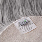 Ashler faux fur rug, Fluffy Shaggy Area Rug Ultra Soft 2 x 3 Feet Sheepskin Fur Rug, Grey Fuzzy Rug Machine Washable Shag Rug, Nursery Decor Throw Rugs for Bedroom, kids room, Living Room