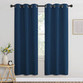 NICETOWN Blackout Window Curtains 72 inches Long, Thermal Insulated Grommet Room Darkening Window Treatments for Bedroom/Living Room, Moroccan Blue, Set of 2, W37 x L72