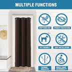 H.VERSAILTEX Doorway Curtain Blackout Closet Door Curtain Room Divider Window Treatment Curtain for Bedroom Thermal Insulated Privacy Drape Soundproof Grommet, 42 x 80 inches, 1 Panel, Chocolate Brown