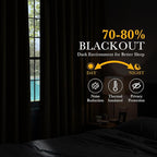 PONY DANCE Blackout Curtains Short - Bedroom Window Draperies Energy Efficient Thermal Insulated Back Tab/Rod Pocket Curtain Panels/Window Treatments for Kitchen, 42 W x 36 L, Mint Green, 2 Pieces