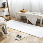 Ashler Faux Fur Rug, Ultra Soft Faux Rabbit Fur, White Area Rugs, 2.2 x 6 Feet Rectangle, Machine Washable Nursery Decor Throw Rugs for Bedroom, Kids Room, Living Room