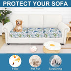 Smiry Printed Couch Cushion Covers, Stretch Soft Couch Covers for Sofa, Washable Non-Slip Sofa Slipcover Furniture Protector for Indoor and Outdoor (3 Pack, Light Green)