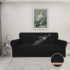 Easy-Going 100% Waterproof Couch Cover, Dual Waterproof Sofa Cover, Stretch Jacquard Sofa Slipcover, Leakproof Furniture Protector for Kids, Pets, Dog and Cat (Oversized Sofa, Black)